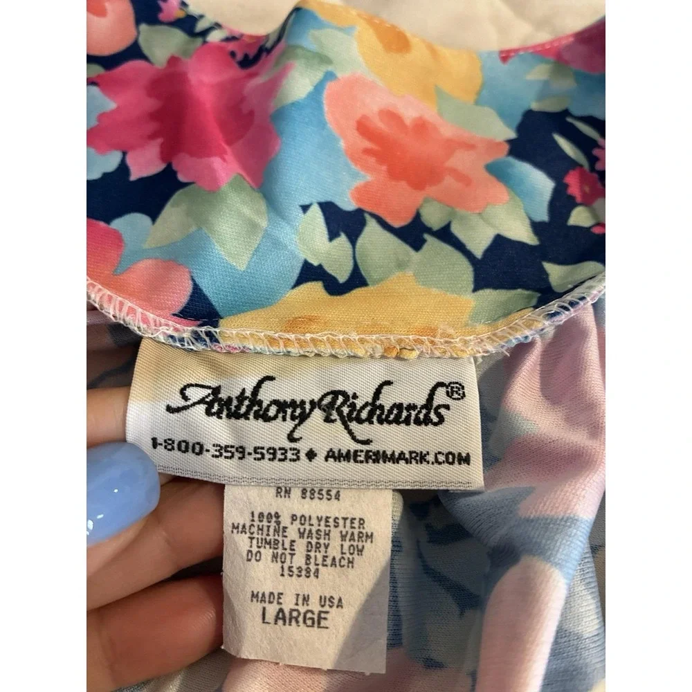 Anthony Richards Muumuu House Dress Large Floral Grannycore Lounge Made USA